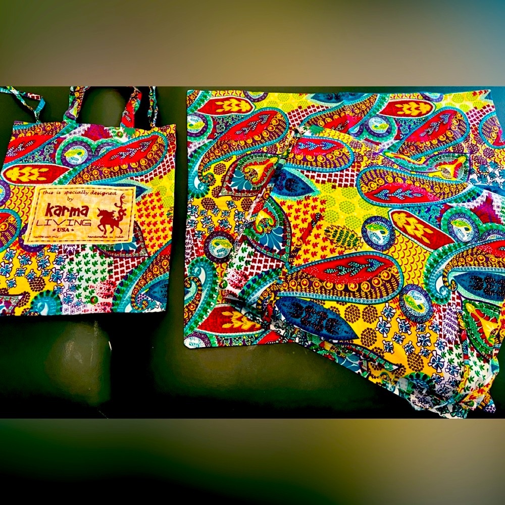 ☮️ KARMA LIVING Boho Twin Duvet Cover/Sham Cover in Tote
